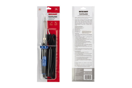 Паяльник с керам. нагревателем, серия ПРОФИ, 25Вт, 230В, блистер REXANT Паяльник с керам. нагревателем, серия ПРОФИ, 25Вт, 230В, блистер REXANT