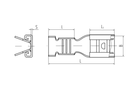 Разъем плоский неизолир. РП-М 1,5-(4,8) (КВТ)