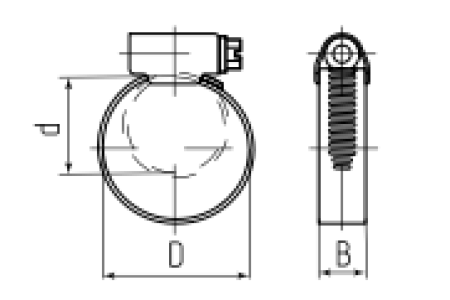 Хомуты червячные  PLK-9 (25-40)/W2 (2шт.) (Fortisflex)