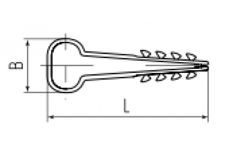 Дюбель-хомут ДХП 12–6 (бел) (100шт) для плоского кабеля (Fortisflex)