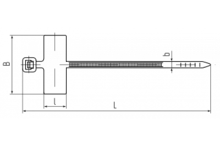 Стяжка нейлоновая КСМ 4x205 (бел) (100шт) с маркировочной площадкой (Fortisflex)