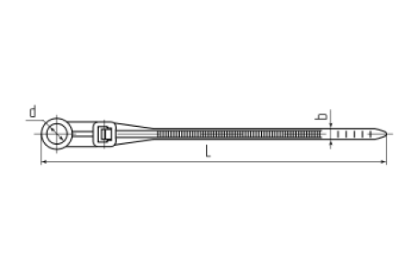 Стяжки нейлоновые КСО 8*380 (б) (100шт.)(Fortisflex)