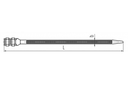 Стяжка нейлоновая КСУ 6х180 (черн) (100шт) с усиленным замком (Fortisflex)