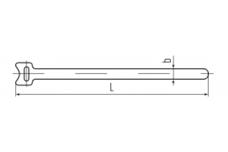 Стяжка-велькро КСВ 16х310 (красн) разъемная (Fortisflex) (В упаковке 20 шт)