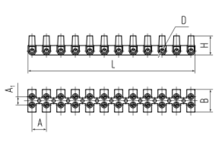 Зажим винтовой ЗВИ-30А (2.5-16.0мм2) (КВТ)