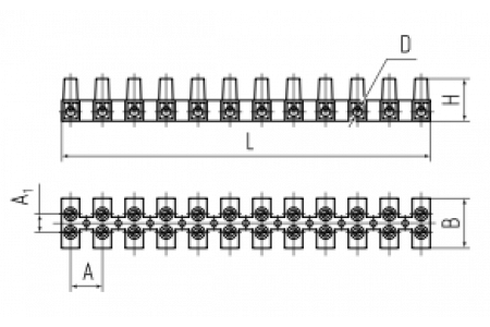 Зажим винтовой ЗВИнг-3А (0.5-2.5мм2) (чер) (КВТ)
