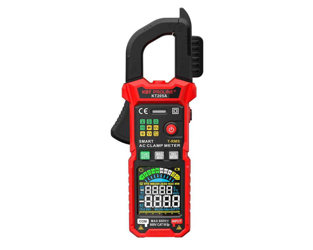 КТ 205А серия PROLINE Токовые клещи цифровые КТ 205А серия PROLINE Токовые клещи цифровые