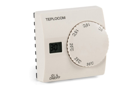 Термостат комнатный Teplocom TS-2AA/8A, проводной, реле 250В, 8А