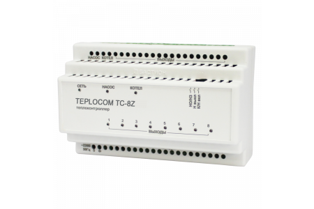 Теплоконтроллер TEPLOCOM Луч TC-8Z для сист отопления 8 зон,  упр котлом и насосом