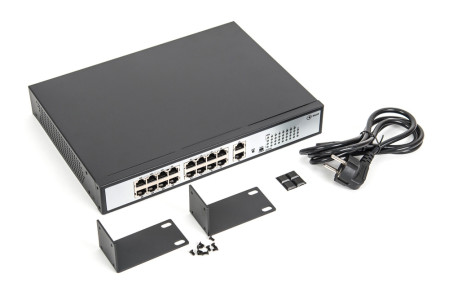 SKAT PoE-16E-2G коммутатор PoE Plus, мощность 250Вт, порты: 16-Ethernet, 2-Uplink