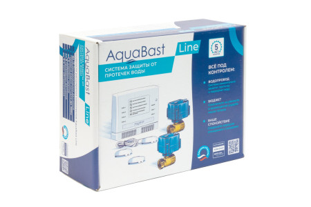 Комплект защиты от протечки воды AquaBast Line Коттедж 3/4” 1кран 3 провод датчика