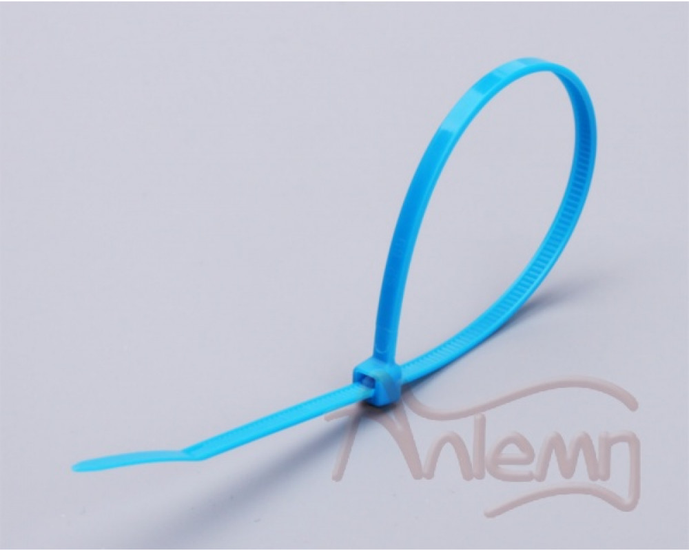 Кабельные стяжки стандартные нейлоновые КСС 4*150 мм (син) FORTISFLEX синие