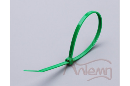 Кабельные стяжки стандартные нейлоновые КСС 3*100 мм (зел) FORTISFLEX зеленые