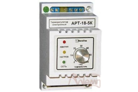 Терморегулятор АРТ-18 (переключающийся контакт) с датчиком KTY-81-110, 1-3 кВт, 5-16А, DIN