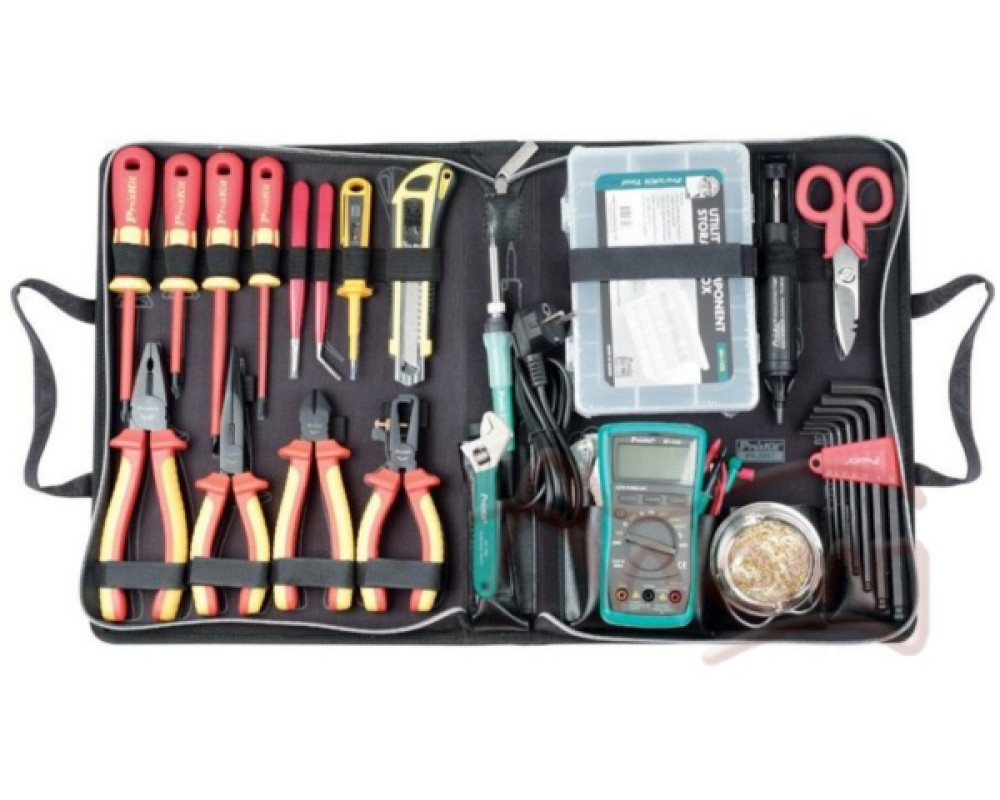 Набор инструментов для работы с высоким напряжением (до 1000В) Pro'sKit PK-2807B
