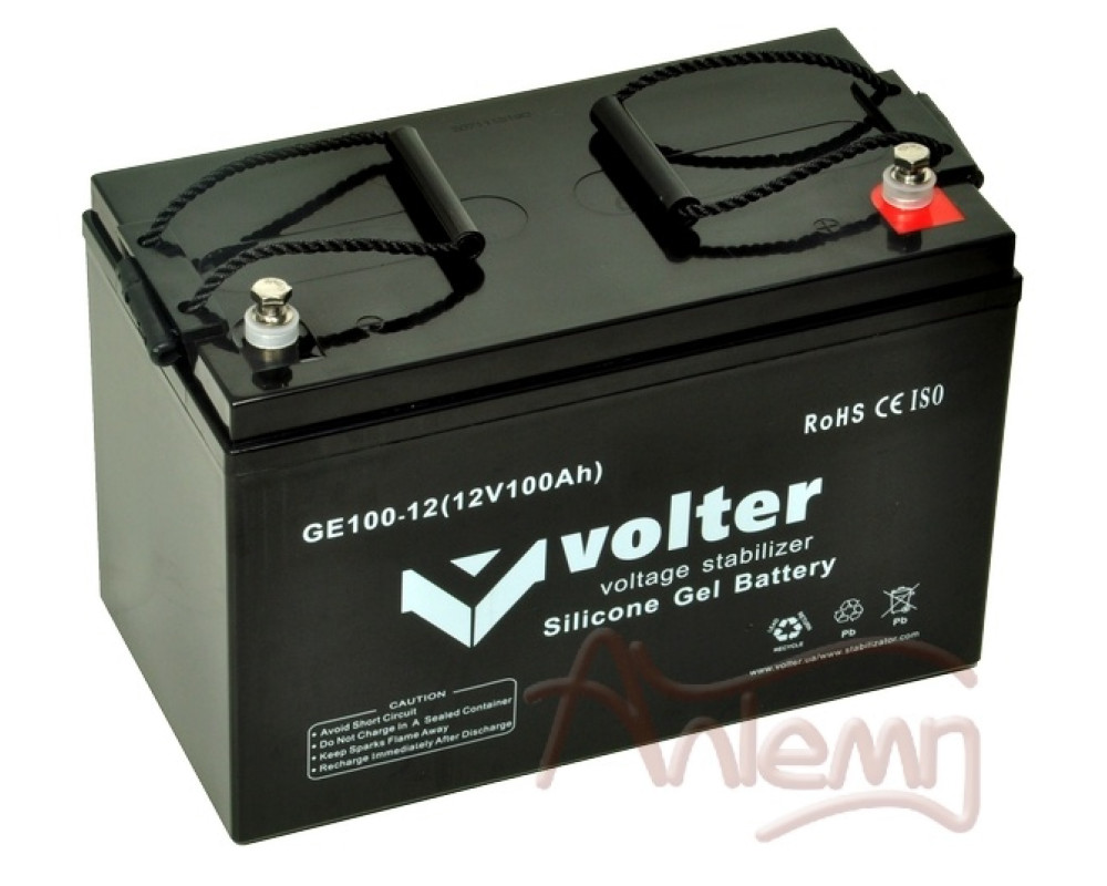 Гелевый аккумулятор Volter 12В, 100 Ач